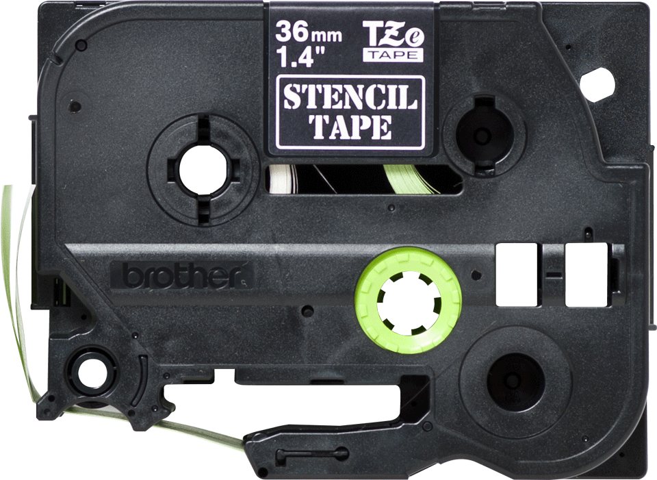 Brother Pro Tape STe-161 Schablonenband – weiß auf transparent 2